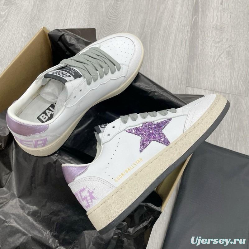 2024 Unisex GGDB White Purple Leather Sneakers MJ00260