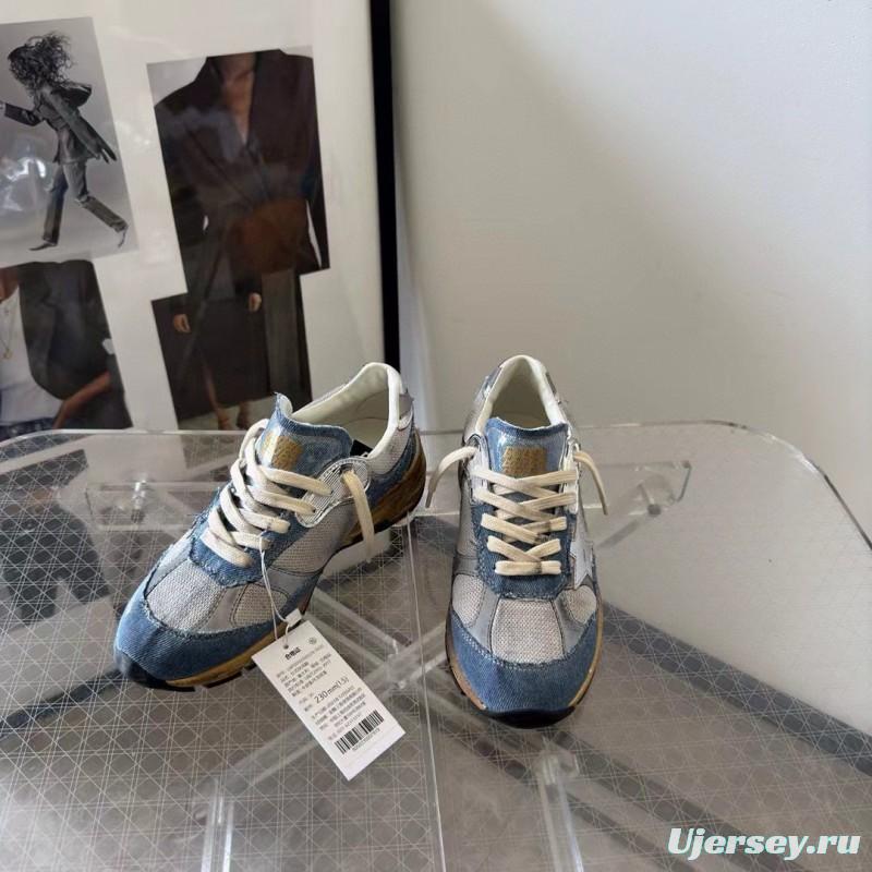 2024 Unisex GGDB Grey Blue Mesh Suede Sneakers