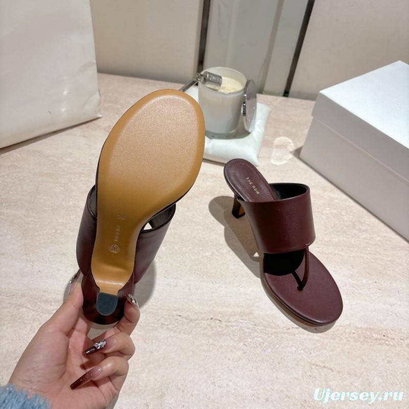 2025 Toteme Brown Calfskin Slippers