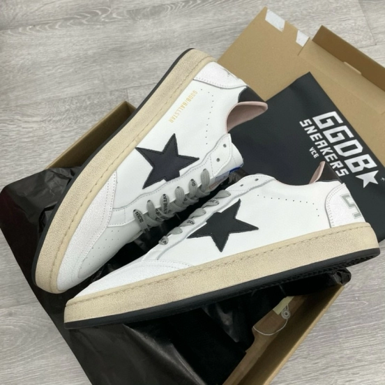 2024 Unisex GGDB White Black Leather Sneakers MJ00260