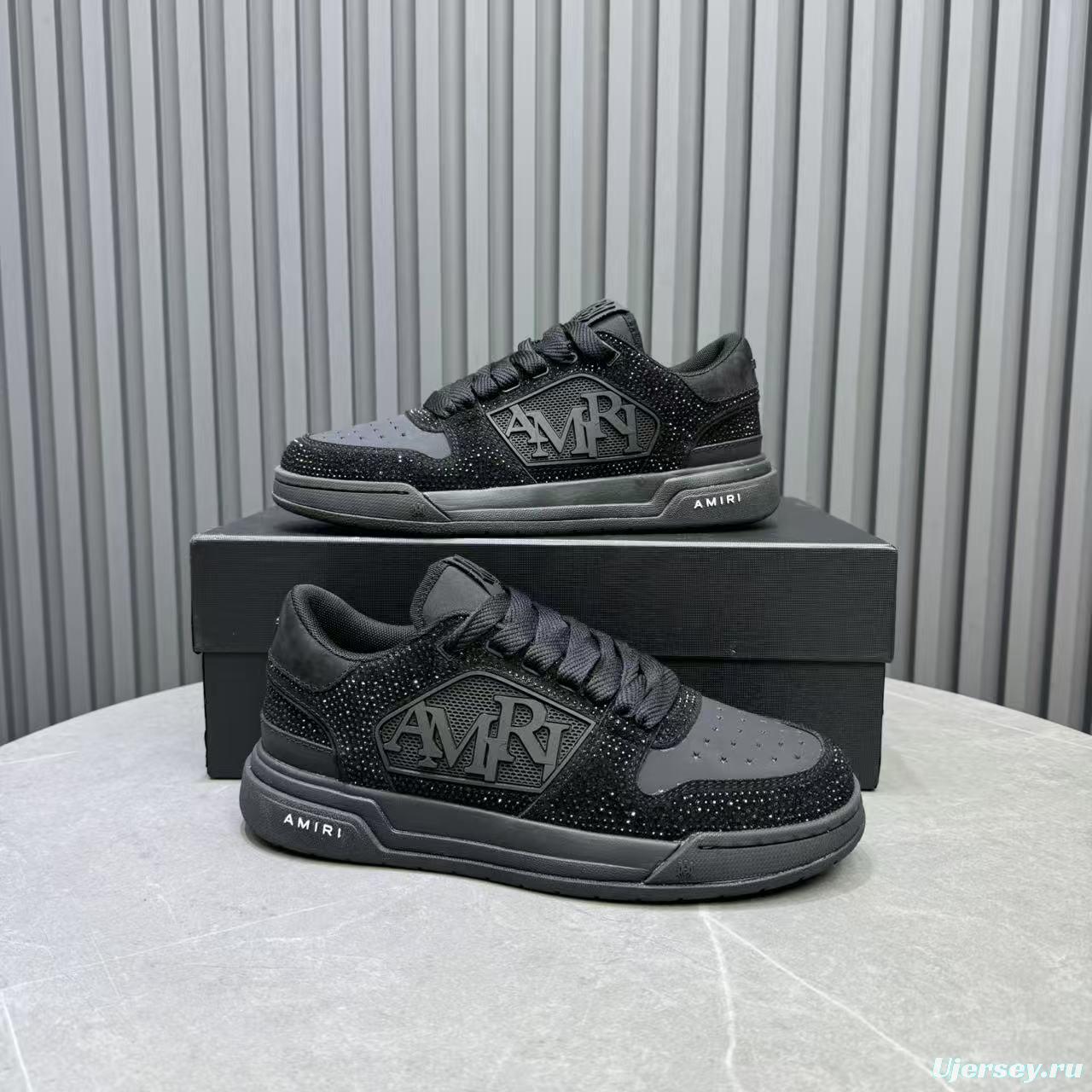 2025 Men Amiri Black Leather Sneakers MJ00360