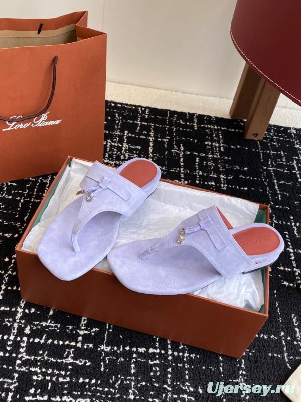 2025 Women Le Parmentier Lavender Suede Slippers KFY00280