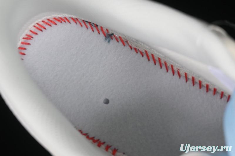 Nike Air Force 1 '07 Low Supreme Collaboration Two-Tone Beige Blue Casual Skate Shoes - XX3168-179