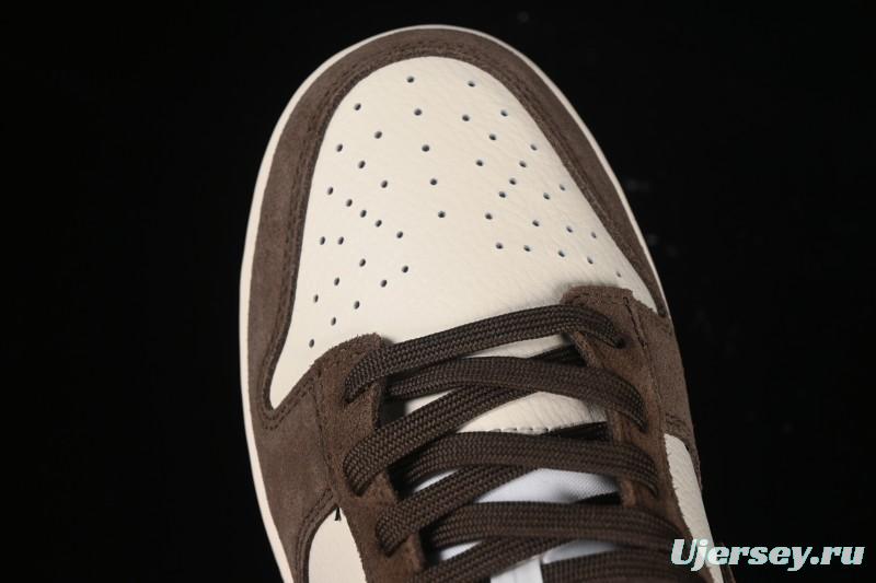 Nike SB Dunk Low White Mocha Low-Top Casual Skate Shoes - FQ8249-104