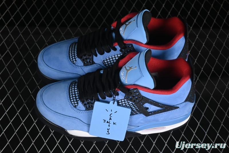 Nike Travis Scott Cactus Jack x Air Jordan 4 Retro AJ4 Collaboration Suede Blue - 308497-406