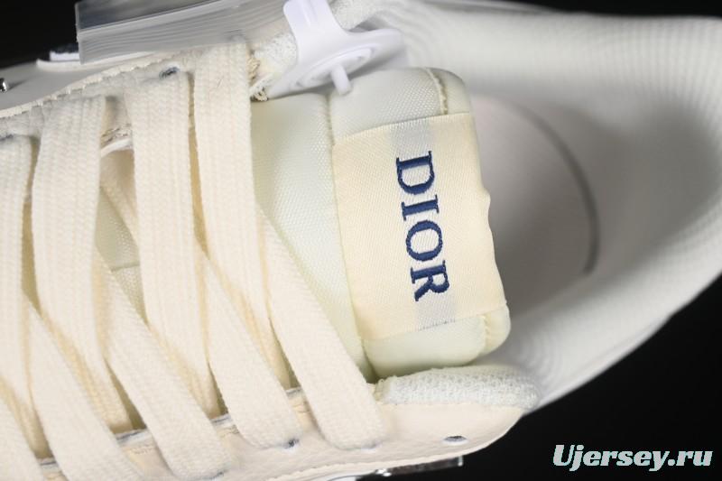 Nike Air Force 1 '07 Low Dior Collaboration Blue Four Small Silver Swoosh Casual Sneakers - XS2869-001