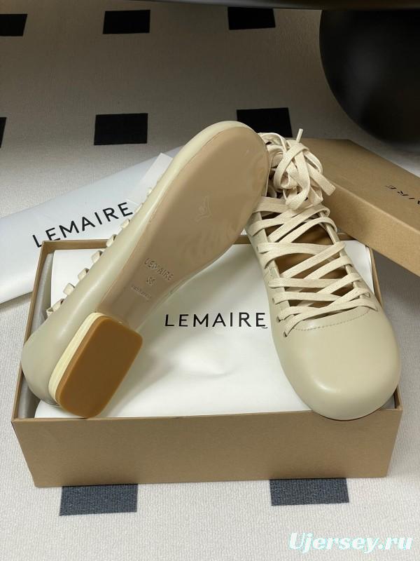 Lemaire 2025 SS Early Spring Collection Tie-Detail Ballet Flats Derby Shoes Flat and Heel Styles - KFY00310
