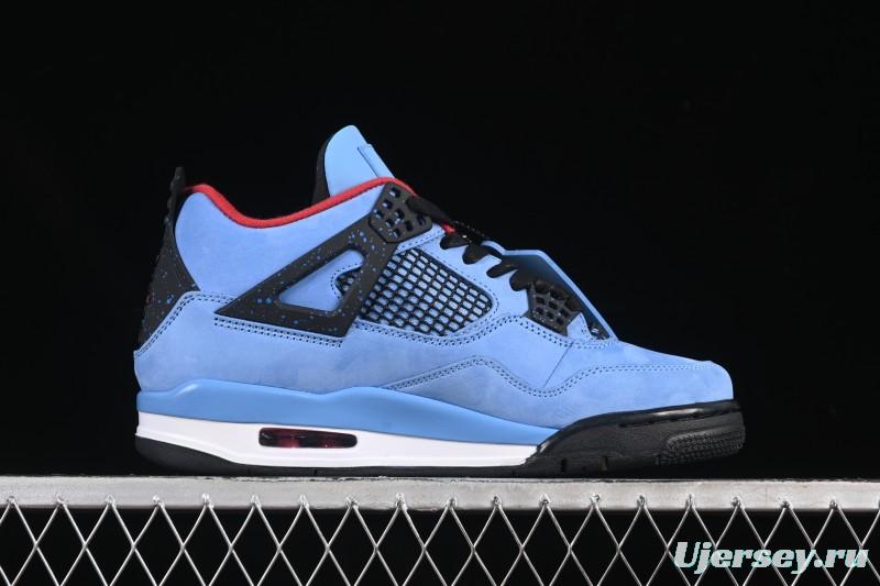 Nike Travis Scott Cactus Jack x Air Jordan 4 Retro AJ4 Collaboration Suede Blue - 308497-406
