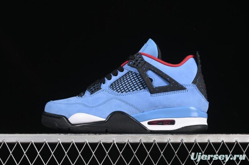 Nike Travis Scott Cactus Jack x Air Jordan 4 Retro AJ4 Collaboration Suede Blue - 308497-406