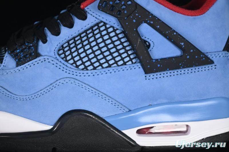 Nike Travis Scott Cactus Jack x Air Jordan 4 Retro AJ4 Collaboration Suede Blue - 308497-406