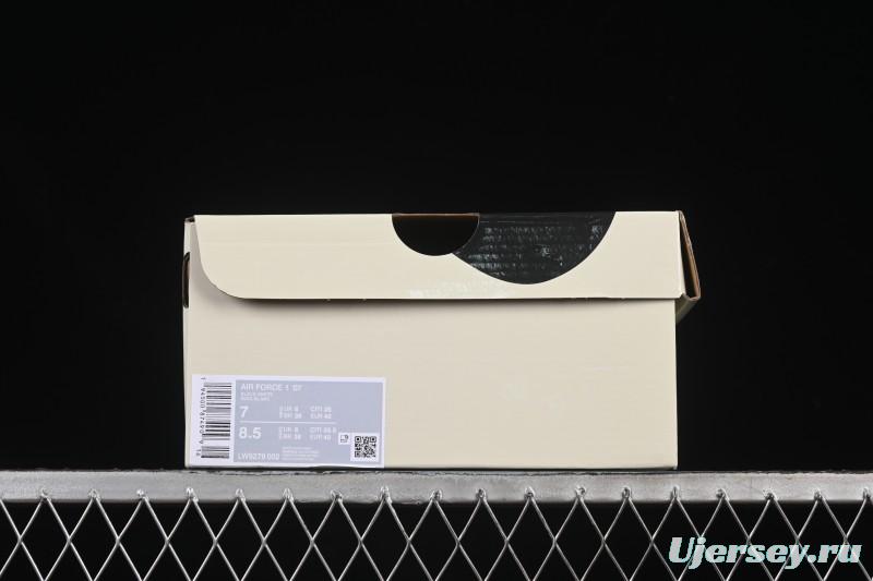 Nike Air Force 1'07 Low Stussy Collaboration Dark Grey Woven Casual Sneakers - LW9279-002