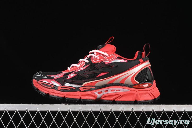 Off-White Be Right Low-Top Lifestyle Casual Shoes in Black Red