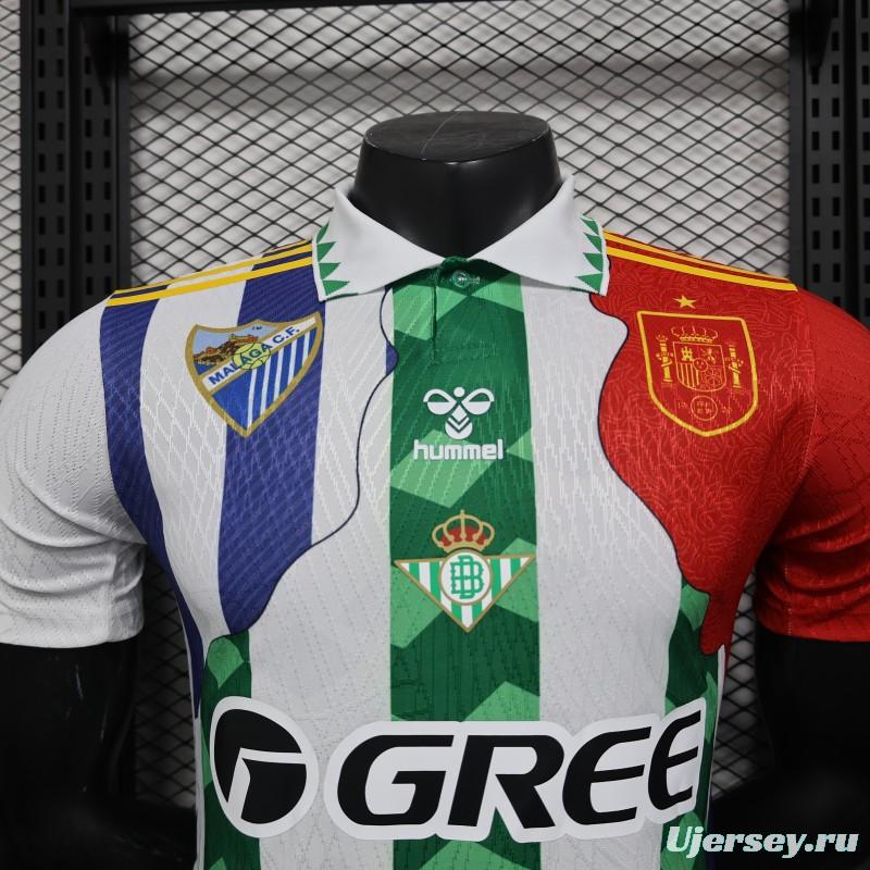 Player Version 25/26 Real Betis Multi-Club White with Colorful Tribute Patchwork Jersey