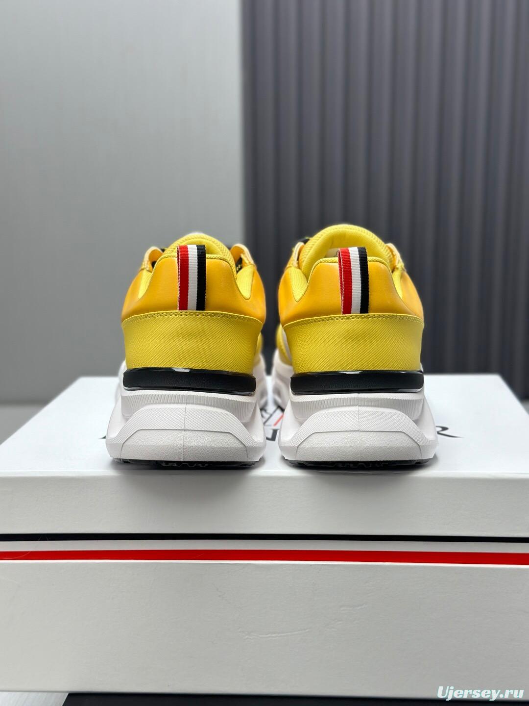 2025 Unisex Moncler Yellow Black White Cordura Gore-Tex Rubber Outdoor Running Shoes AS00390