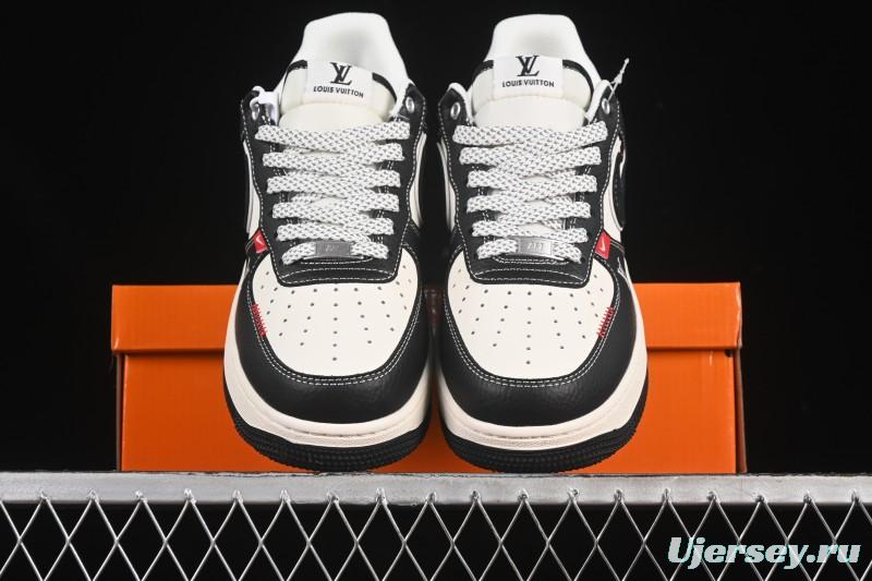 Nike Air Force 1 '07 Low LV Collaboration Black Leather Casual Sneakers - YX5066-349