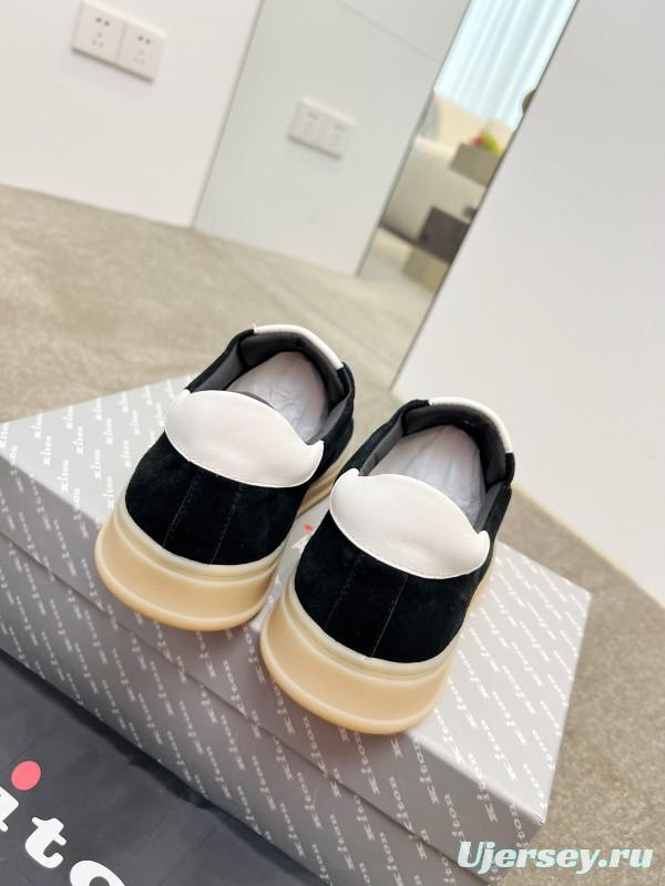 2025 Men Kiton Apricot Calf Suede Slip-On Casual Shoes AS00320