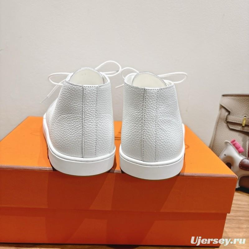 2025 Unisex H White Leather Classic Boots AS00380