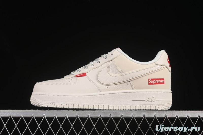 Nike Air Force 1 '07 Low Supreme Collaboration Versatile Beige Casual Sneakers - CS5288-011