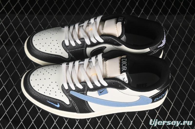 Nike Travis Scott x Fragment Design x Air Jordan 1 Low OG SP AJ1 Low Top Casual Sneakers - XZ5749-003