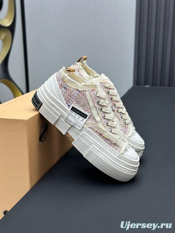 2025 Unisex XVESSEL White Canvas Plimsolls Vulcanized AS00260