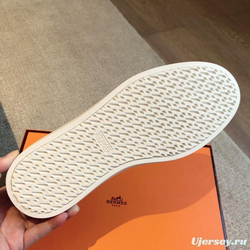 2025 Men Hermès Black Leather Loafers AS00380