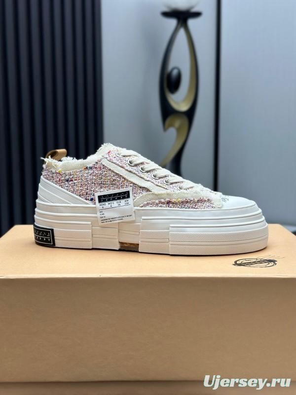 2025 Unisex XVESSEL White Canvas Plimsolls Vulcanized AS00260