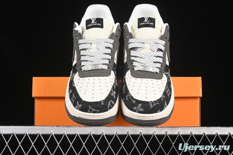 Nike Air Force 1 '07 Low LV Collaboration Black Gold Casual Sneakers - JJ2508-703