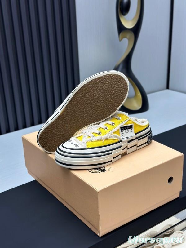 2025 Unisex XVESSEL Yellow White Canvas Plimsolls Vulcanized AS00240