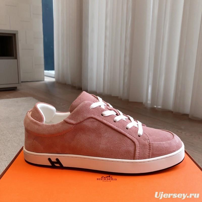 2025 Unisex H Pink Suede Sneakers AS00380