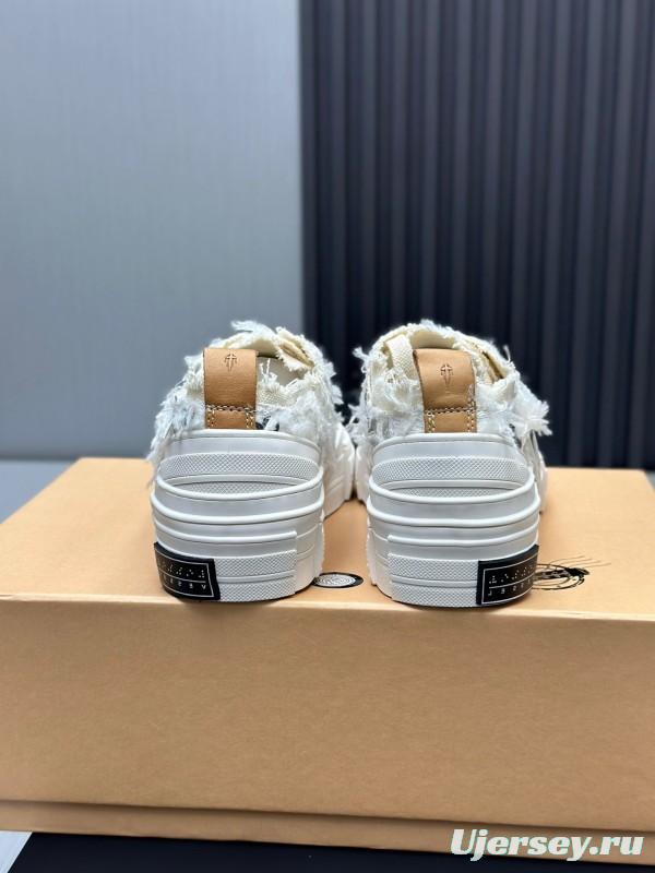 2025 Unisex XVESSEL White Canvas Plimsolls Vulcanized AS00260