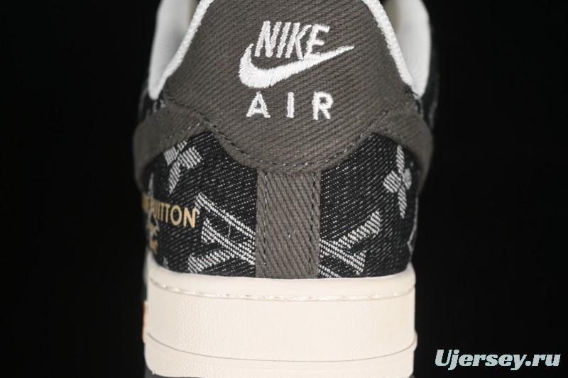 Nike Air Force 1 '07 Low LV Collaboration Black Gold Casual Sneakers - JJ2508-703