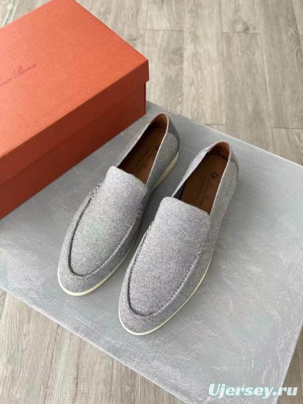 2025 Unisex Le Parmentier Grey Wool Blend Loafers AS00280