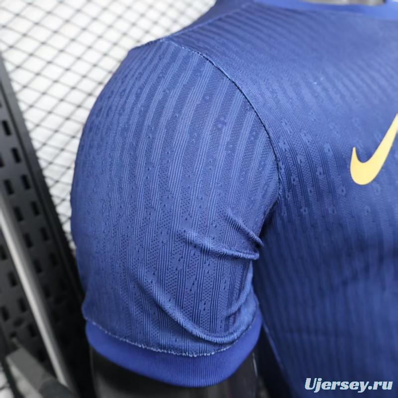 Player Version 25/26 Barcelona Blue with Red and Light Blue Diagonal Stripe Jersey