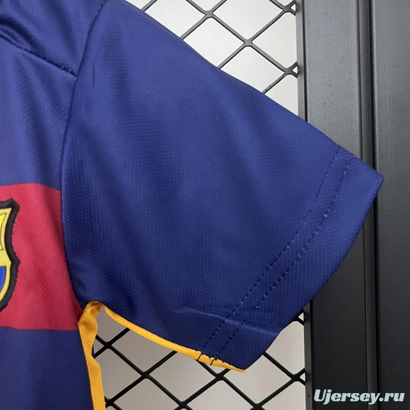 15/16 Kids Barcelona Home Size 16-28 Jersey