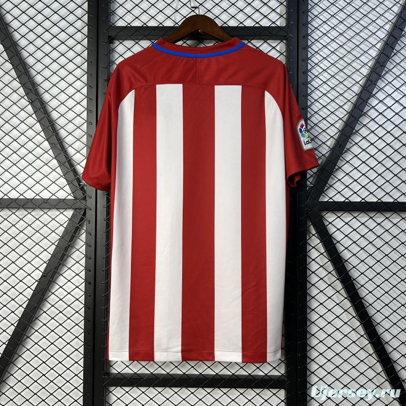 16/17 Retro Atletico Madrid Home Jersey