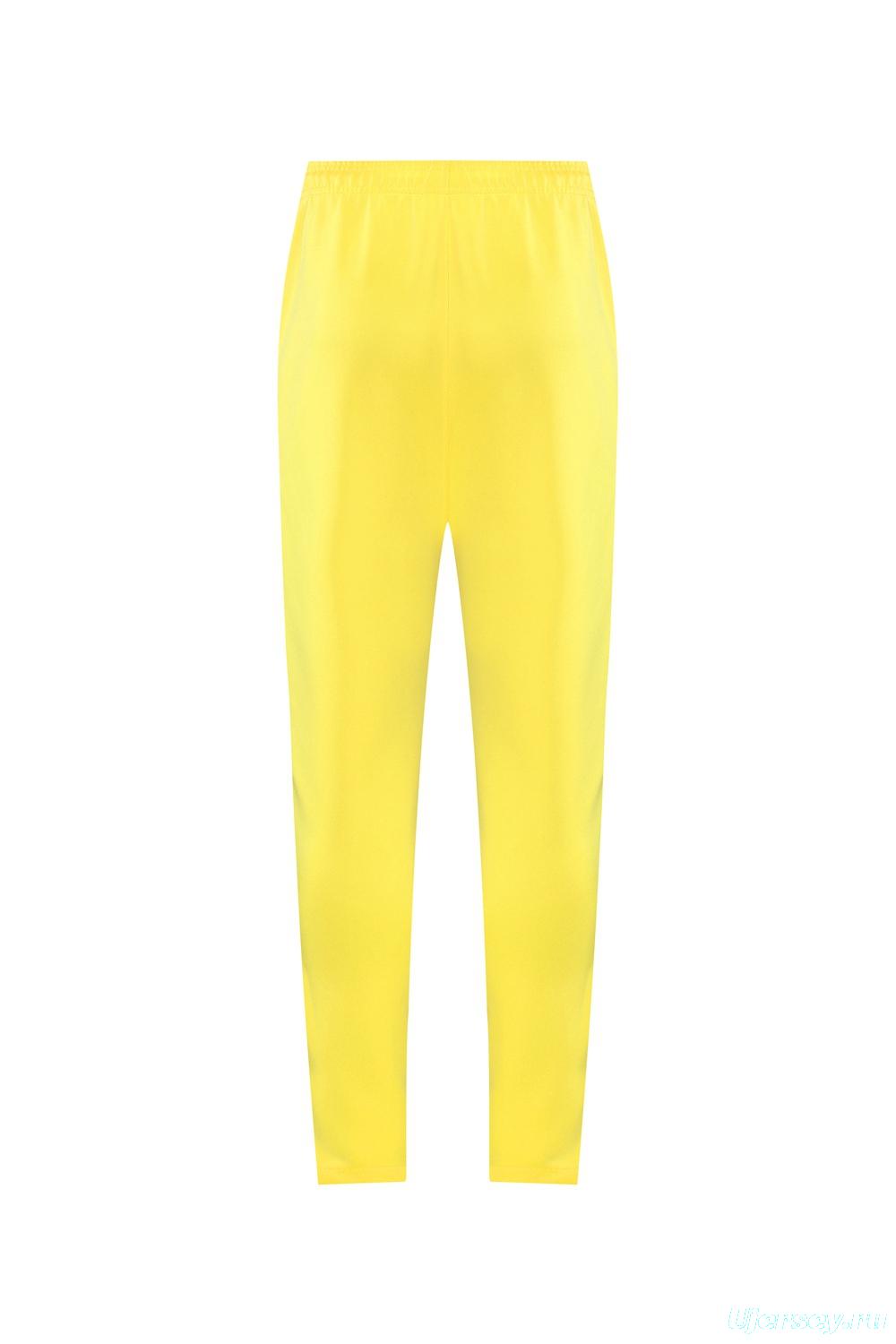 2025 Adidas Original Yellow Full Hoodie Zipper Jacket +Long Pants