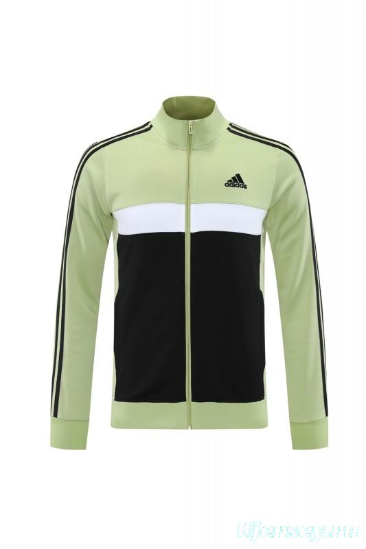 2025 Adidas Light Green/Black Full Zipper Jacket +Long Pants
