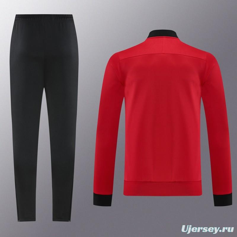 2025 NIKE Red Full Zipper Jacket + Long Pants