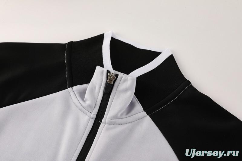 2025 Nike Grey/Black Full Hoodie Zipper Jacket +Long Pants