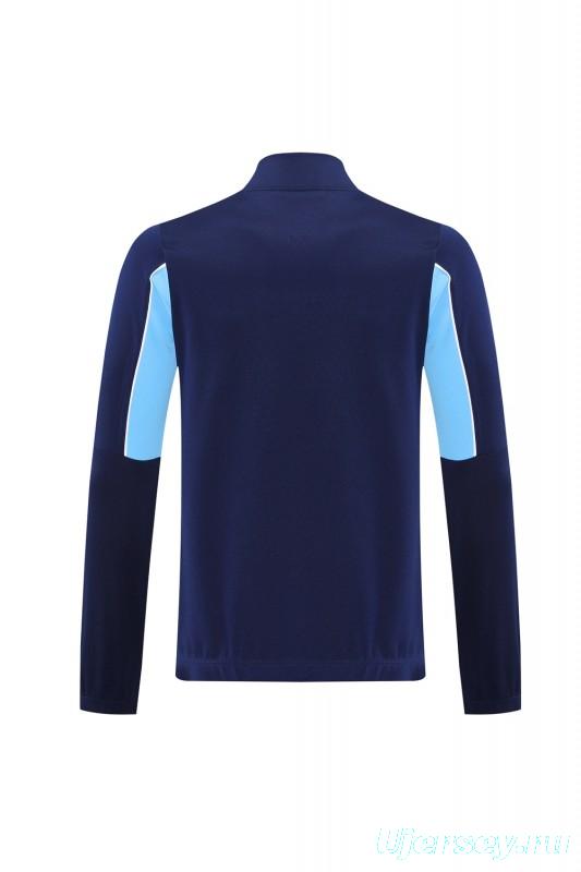 25/26 Manchester City Blue/Navy Full Zipper Jacket +Long Pants