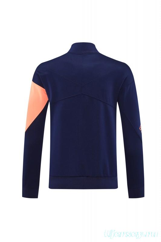 25/26 Barcelona Navy/Orange Full Zipper Jacket +Long Pants