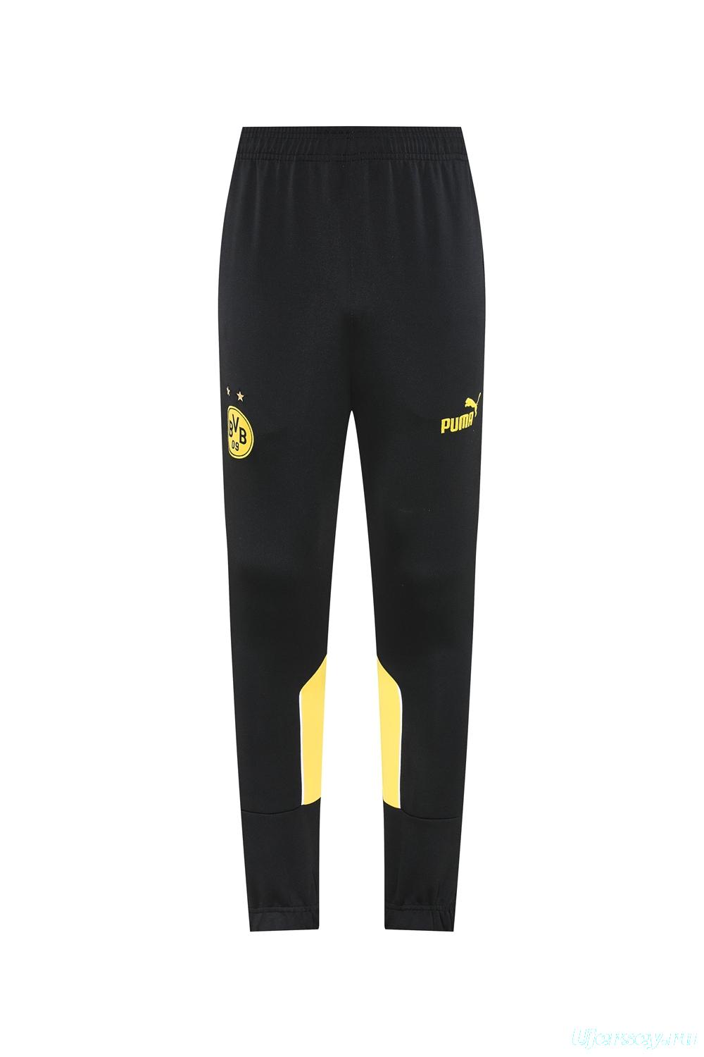 25/26 Borussia Dortmund Black/Yellow Full Zipper Jacket +Long Pants
