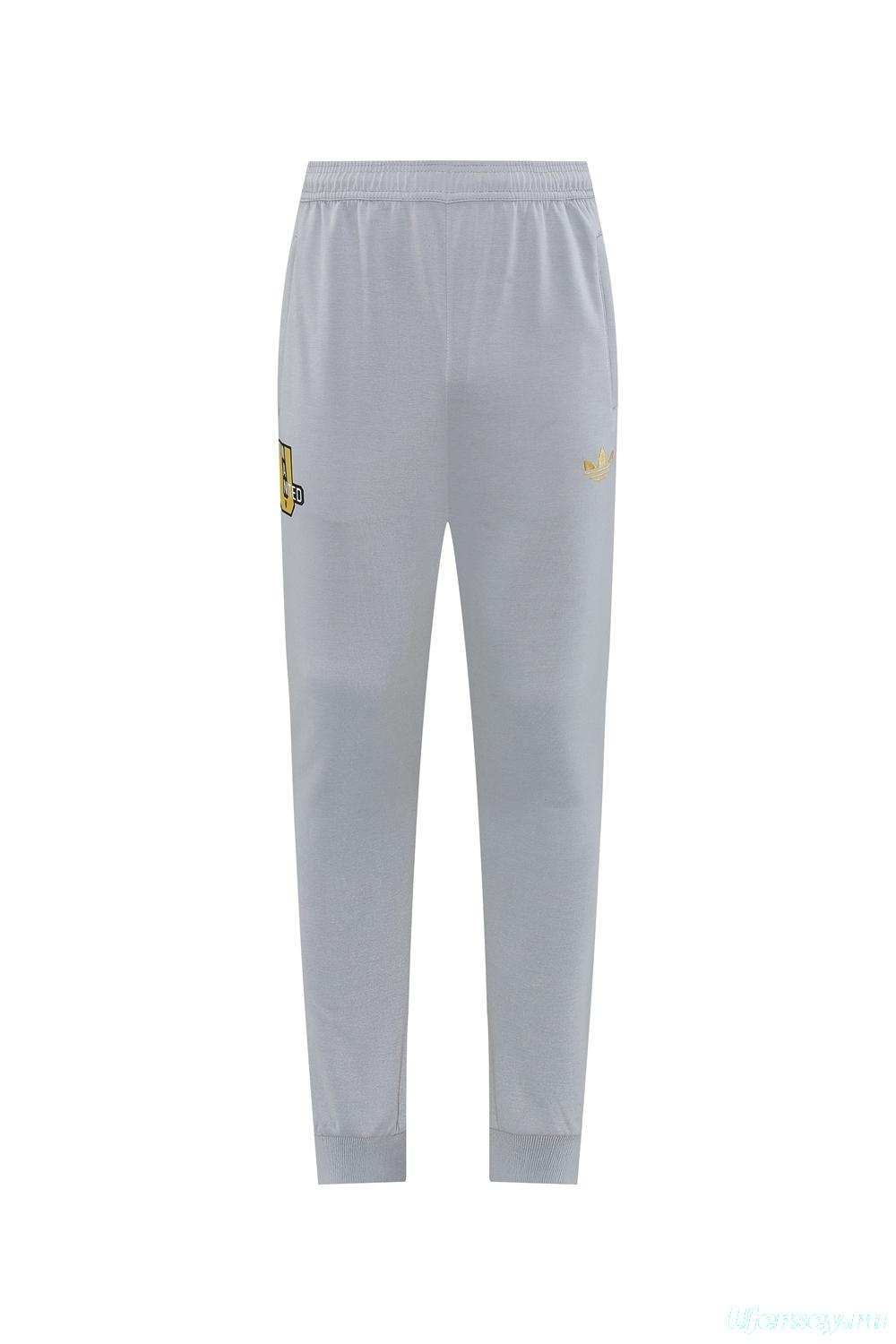 25/26 Manchester United Hooide Grey Full Zipper Jacket + Long Pants