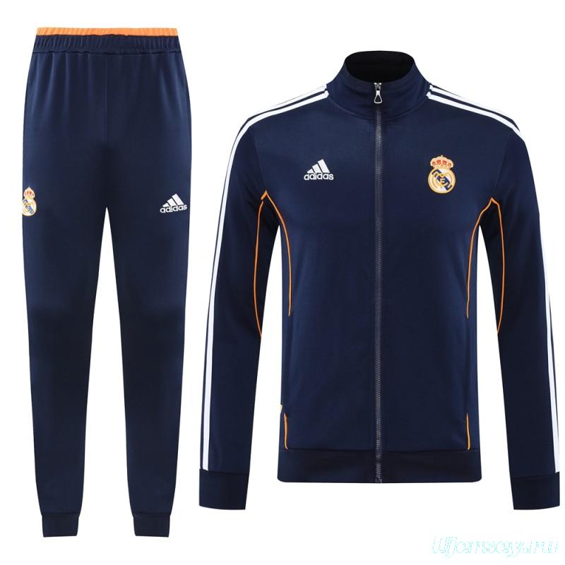 25/26 Real Madrid Navy Full Zipper Jacket +Long Pants