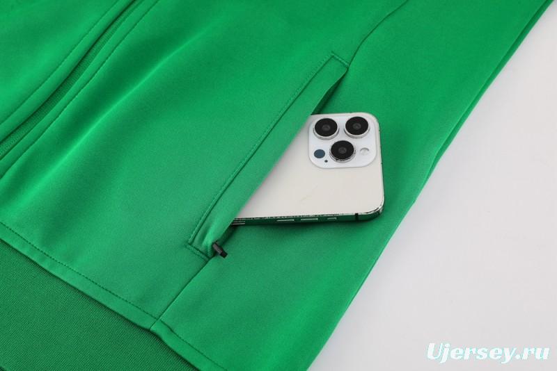 2025 NIKE Green Full Zipper Jacket +Long Pants