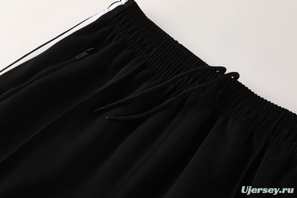 2025 Adidas Original Black Full Hoodie Zipper Jacket +Long Pants