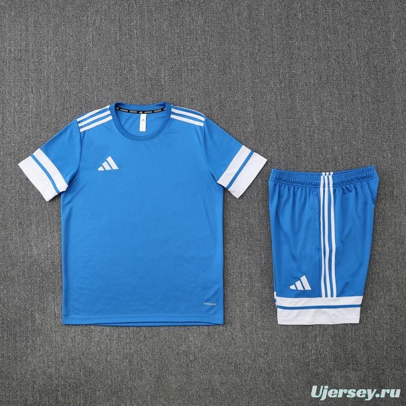 2025 Adidas Blue Short Sleeve Jersey+Shorts