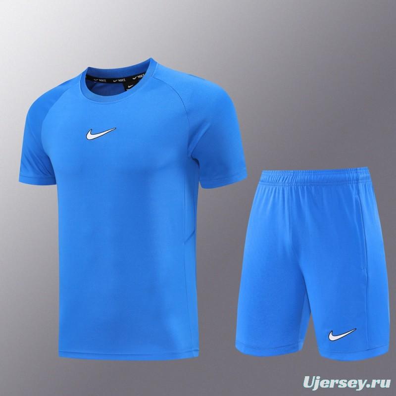 25/26 Nike Blue Short Sleeve Jersey+Shorts