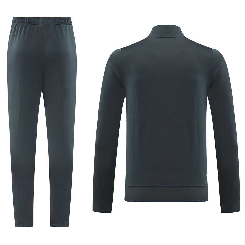 2025 Adidas Dark Grey Full Zipper Jacket +Long Pants