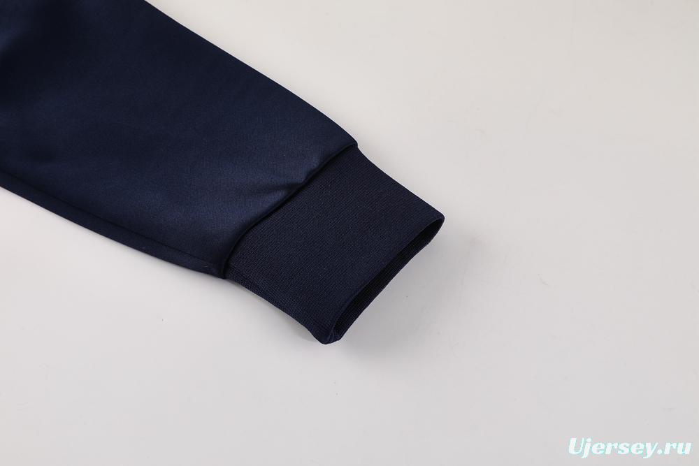 2025 Nike Red/Navy Full Hoodie Zipper Jacket +Long Pants